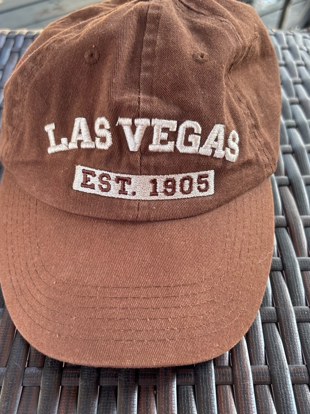 Las Vegas EST. 1905 Brown Cotton Baseball Cap
